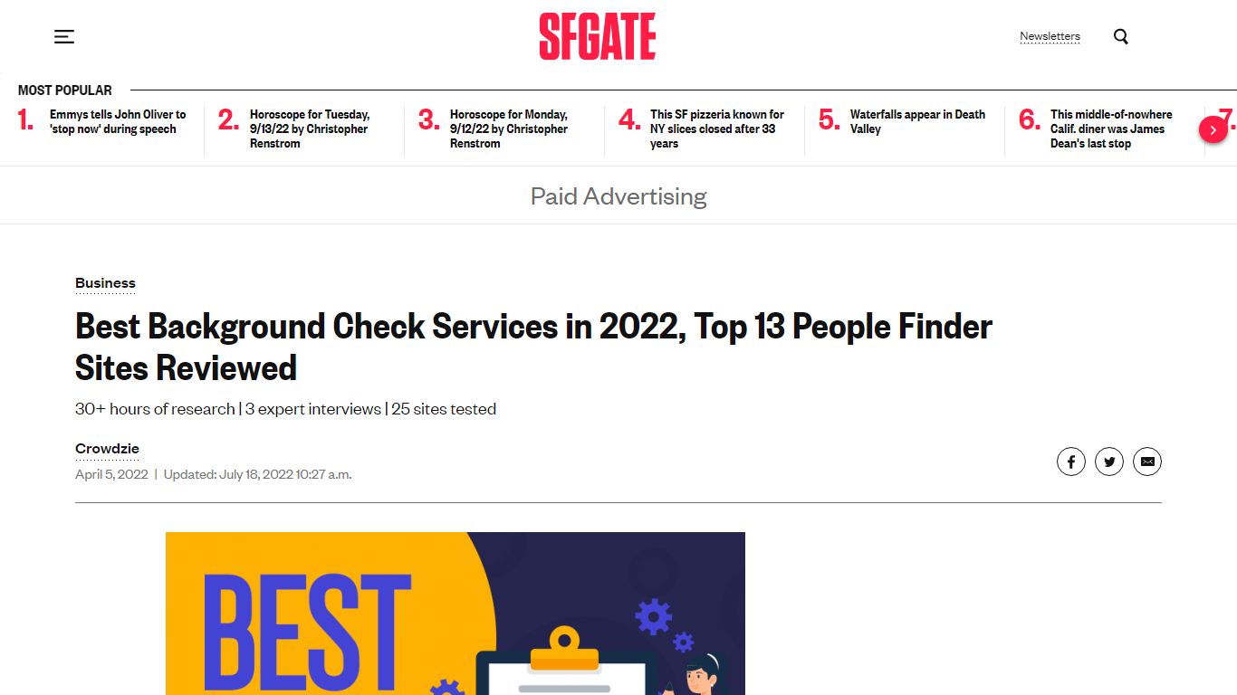 Background Check Services: Top 13 Sites to Search Criminal Records - SFGATE